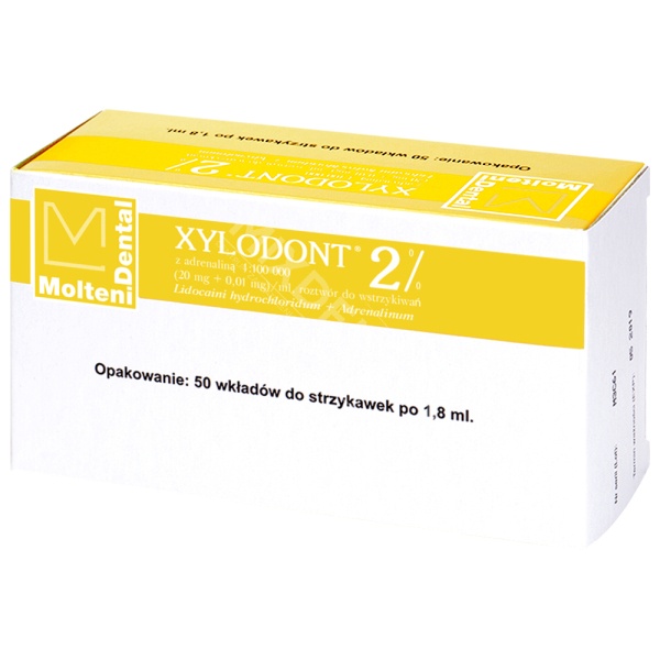 Xylodont 2% z adrenaliną 1:100.000