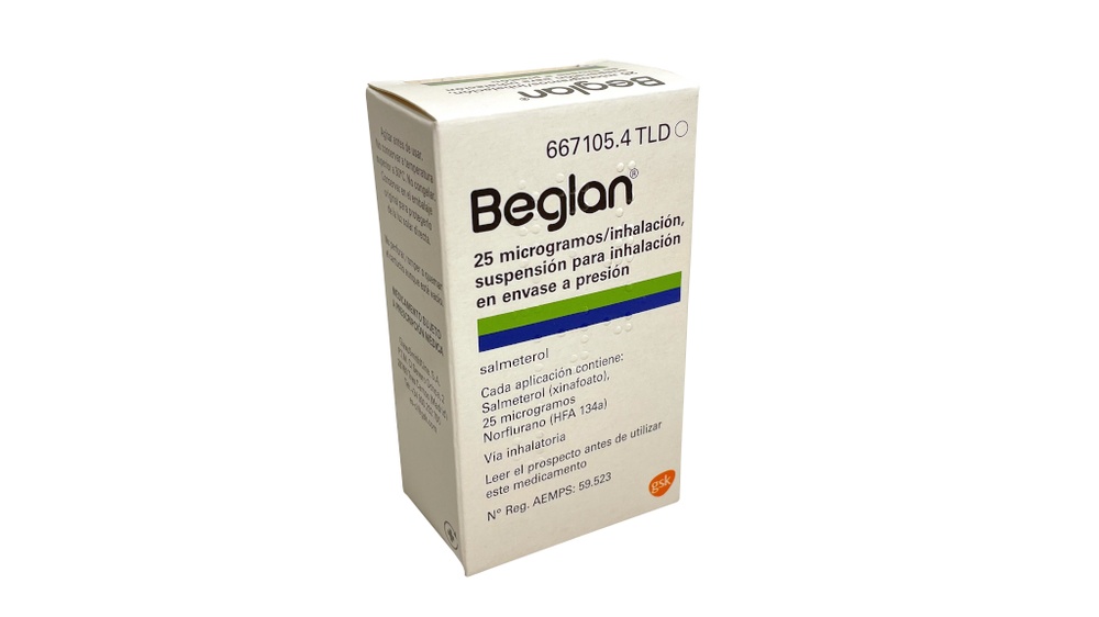 BEGLAN 25 microgramos/inhalación, suspensión para inhalación en envase a presión