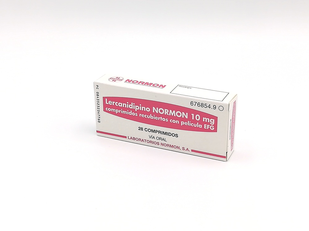 LERCANIDIPINO NORMON 10 mg COMPRIMIDOS RECUBIERTOS CON PELICULA EFG
