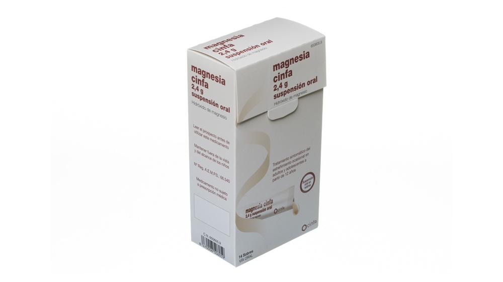 MAGNESIA CINFA 2.4 g ORAL SUSPENSION