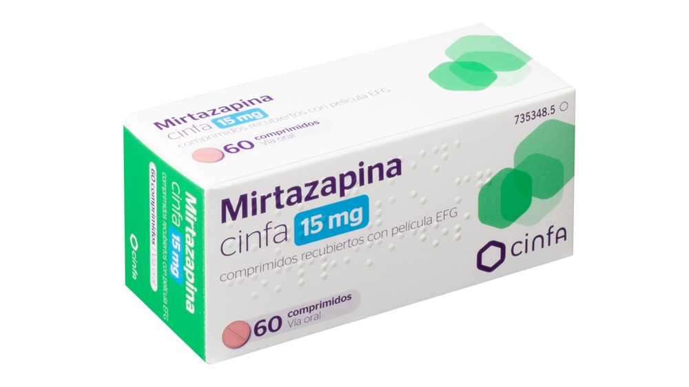 MIRTAZAPINA CINFA 15 MG COMPRIMIDOS RECUBIERTOS CON PELICULA EFG