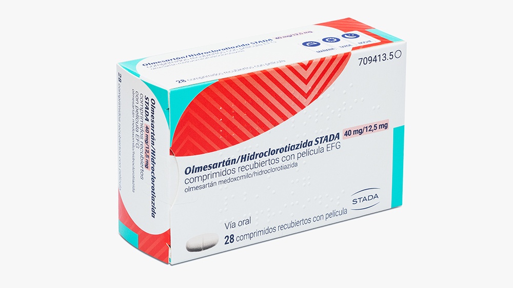 OLMESARTAN/HIDROCLOROTIAZIDA STADA 40 MG/12,5 MG COMPRIMIDOS RECUBIERTOS CON PELICULA EFG