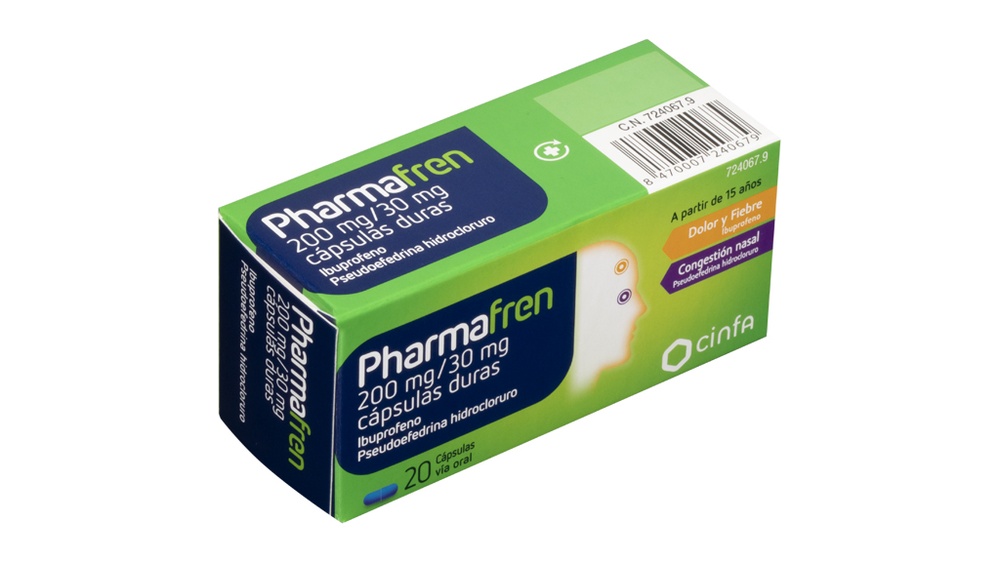 PHARMAFREN 200 mg/30 mg HARD CAPSULES