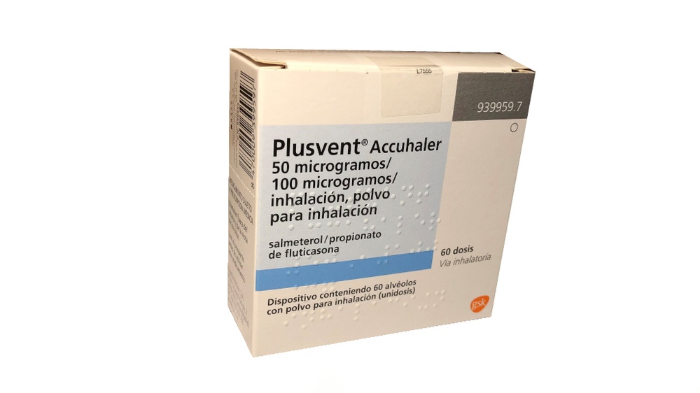 PLUSVENT ACCUHALER 50 micrograms/100 micrograms INHALATION, POWDER FOR INHALATION