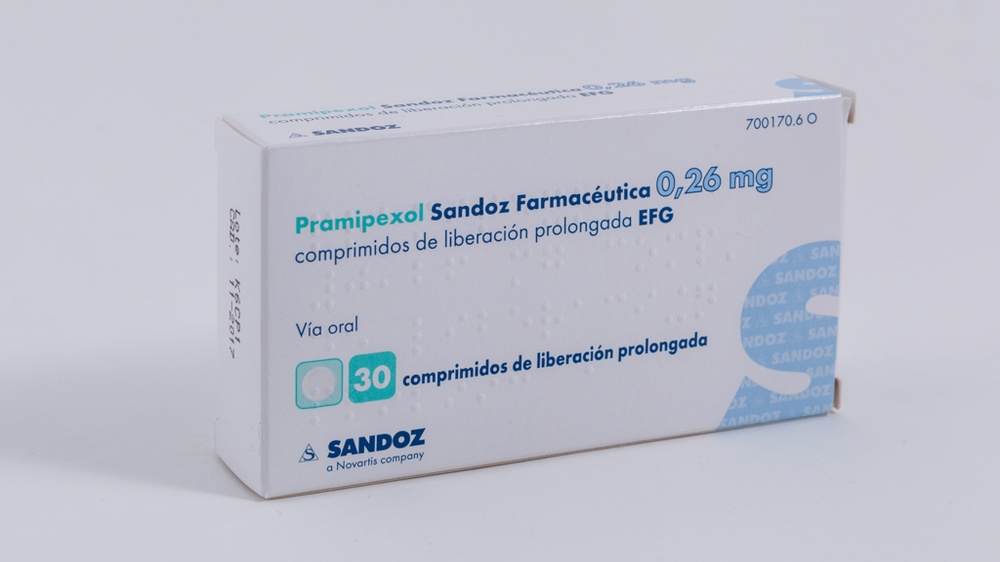 PRAMIPEXOL SANDOZ FARMACEUTICA 0.26 mg PROLONGED-RELEASE TABLETS
