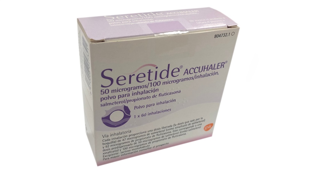SERETIDE ACCUHALER 50 microgramas/100 microgramas/inalação, PÓ PARA INALAÇÃO