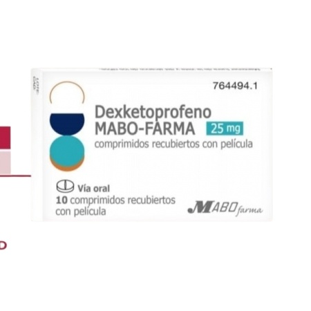 DEXKETOPROFENO MABO-FARMA 25 MG COMPRIMIDOS RECUBIERTOS CON PELICULA
