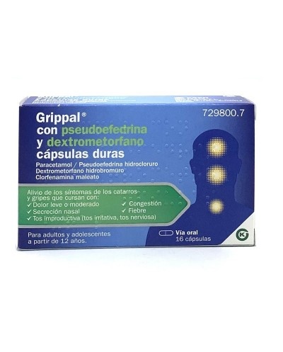 GRIPPAL with Pseudoephedrine and Dextromethorphan Hard Capsules