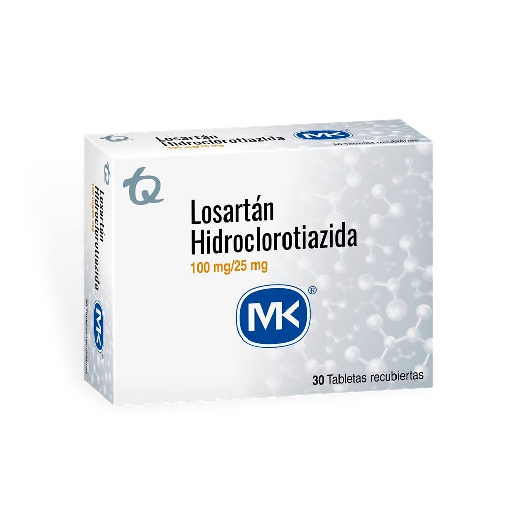 LOSARTAN/HIDROCLOROTIAZIDA MABO 100/25 mg COMPRIMIDOS RECUBIERTOS CON PELICULA EFG