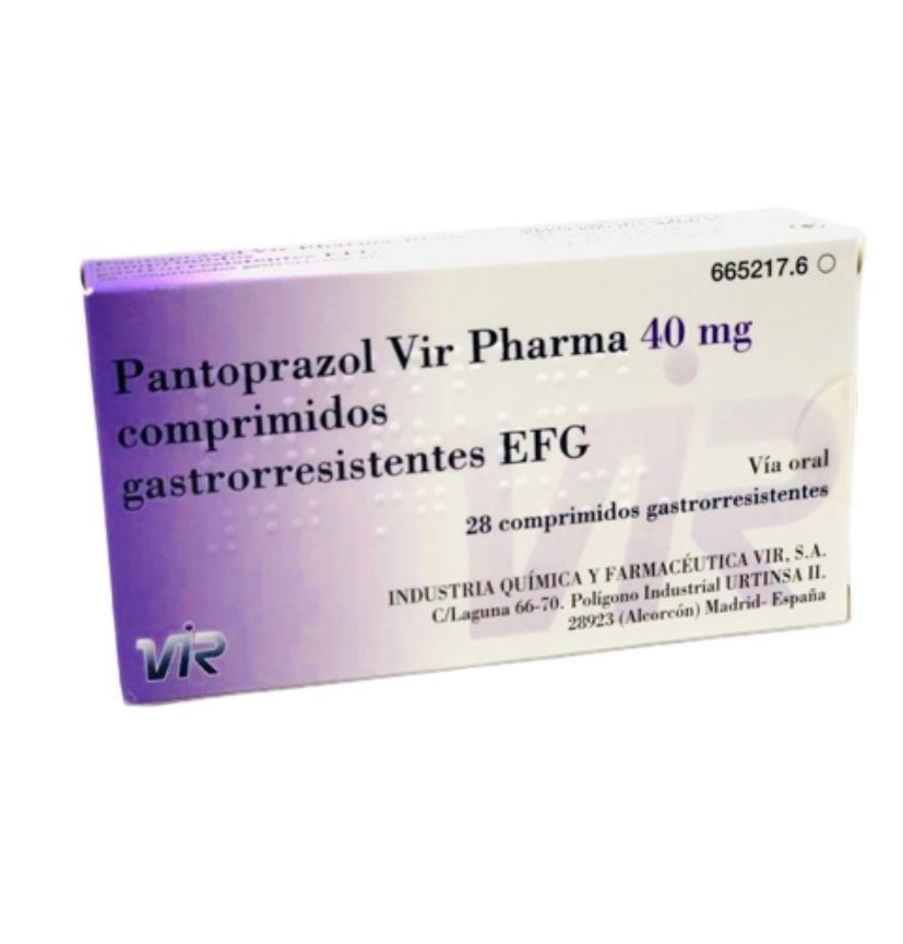 PANTOPRAZOL VIR PHARMA 40 mg GASTRO-RESISTANT TABLETS