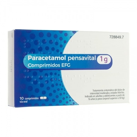 PARACETAMOL PENSAVITAL 1 g TABLETS