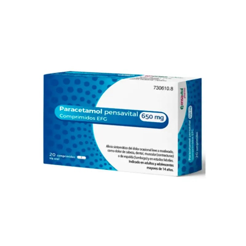 PARACETAMOL PENSAVITAL 650 mg TABLETS