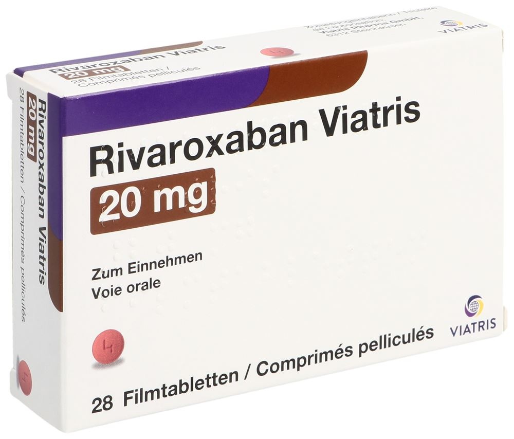 RIVAROXABAN VIATRIS 20 mg FILM-COATED TABLETS