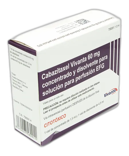 CABAZITAXEL VIVANTA 60 MG CONCENTRADO Y DISOLVENTE PARA SOLUCION PARA PERFUSION EFG