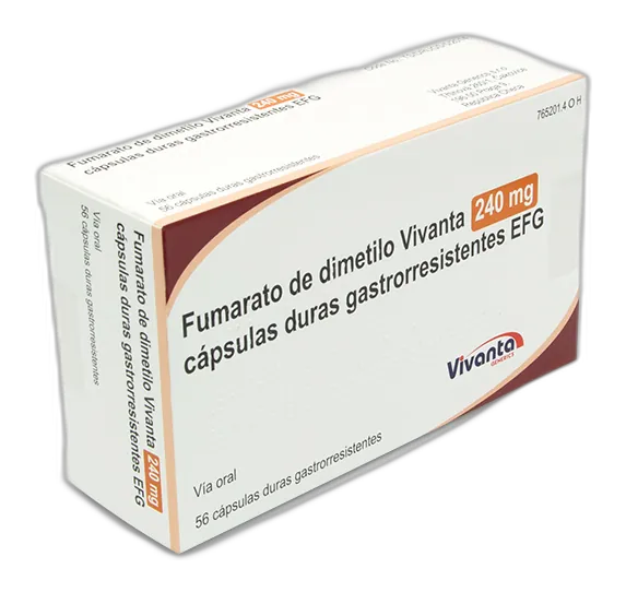 FUMARATO DE DIMETILO VIVANTA 240 MG CAPSULAS DURAS GASTRORRESISTENTES EFG