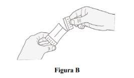 Two hands holding and connecting a medication administration device with a transparent vial