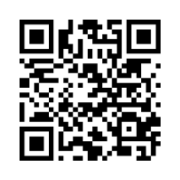 Codice QR nero su sfondo bianco con tre quadrati più grandi agli angoli e uno più piccolo in basso a destra