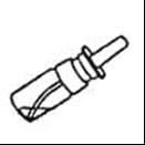 Siringa pre-riempita con ago protetto da cappuccio scorrevole in posizione chiusa