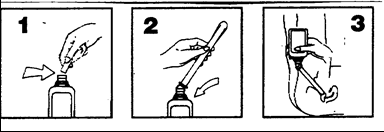 Preparazione e utilizzo di un dispositivo medico iniettabile in tre fasi sequenziali con frecce direzionali