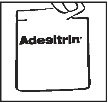 Confezione rettangolare bianca con il nome del farmaco Adesitrin&reg; in caratteri neri maiuscoli