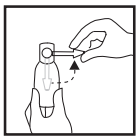 Mano che afferra un autoiniettore con l