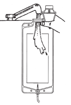 Dispositivo autoiniettante con serbatoio rettangolare trasparente e meccanismo di attivazione superiore