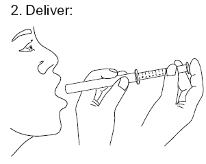 Mano che tiene una siringa preraempita con l