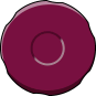 Tappo medicinale di colore viola scuro con un anello bianco centrale visibile