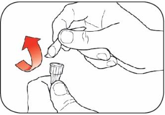 Mano che ruota un adattatore grigio su un cilindro pi&ugrave; piccolo con una freccia rossa che indica il movimento rotatorio