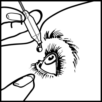 Mano che tiene un contagocce che rilascia una goccia direttamente nell