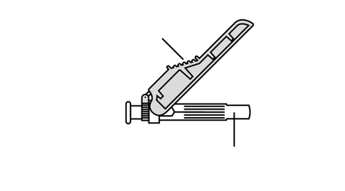 Dispositivo di auto-iniezione con ago esposto e meccanismo a molla premuto per l