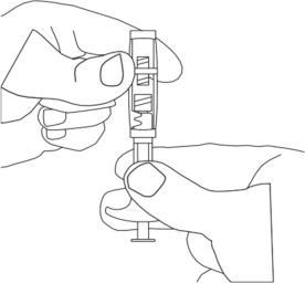 Mano che tiene un dispositivo autoiniettante con finestra graduata e pulsante di rilascio premuto