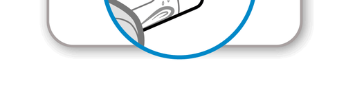 Forma stilizzata di una goccia blu con vortici bianchi all