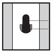Schema di un iniettore con ago nero parzialmente inserito e due linee orizzontali che indicano la profondità