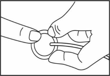 Mano che stringe un cilindro con un ago inserito e un