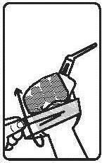 Siringa pre-riempita con ago inserito nella pelle, dispositivo di sicurezza attivo a protezione dall