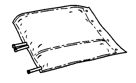 Busta di plastica trasparente sigillata con due clip metalliche, usata per contenere campioni o medicinali