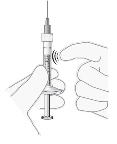 Mano che tiene una siringa preriempita Novopen con l