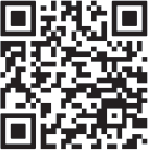 Codice QR nero su sfondo bianco con piccoli quadrati agli angoli e al centro del codice