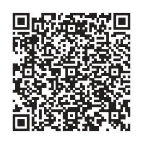 Codice QR nero su sfondo bianco con piccoli quadrati agli angoli per facilitare la scansione