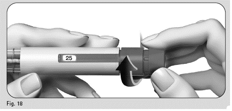 Mani che ruotano il dispositivo per l