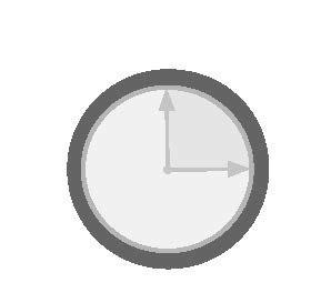 Orologio analogico con lancette che indicano le 10 e 10 minuti su sfondo grigio chiaro