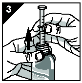 Mano che tiene una siringa pronta per l