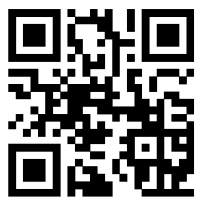 Codice QR nero su sfondo bianco con moduli quadrati concentrici e angoli arrotondati