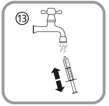 Rubinetto stilizzato con gocce d