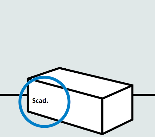 Confezione di farmaco bianca rettangolare con cerchio blu che evidenzia la scritta