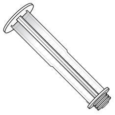 Siringa trasparente con stantuffo visibile e ago filettato all