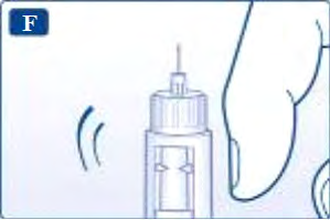 Siringa preriempita con ago inserito nella piega cutanea, mano che la tiene stabilmente per l