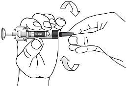 Mano che tiene un autoiniettore con l