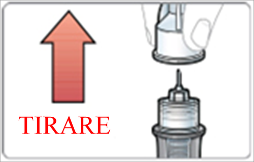 Siringa con ago rivolto verso l